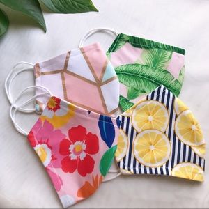 Fun prints handmade face masks 🍋🌺🏝😜